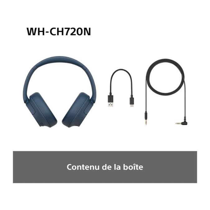 Sony WH-CH720N - Casque Bluetooth sans Fil à réduction de Bruit - Micro intégré - jusqu'à 35 Heures d'autonomie et Charge Rapide - Bleu – Image 10