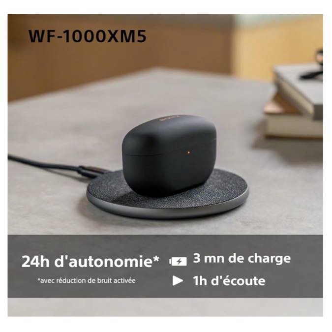 Sony WF-1000XM5 écouteurs sans Fil à réduction de Bruit, Bluetooth, Intra-Auriculaires avec Micro, 36 Heures d'autonomie, Charge Rapide, IPX4, Compatible iOS et Android - Argent – Image 10