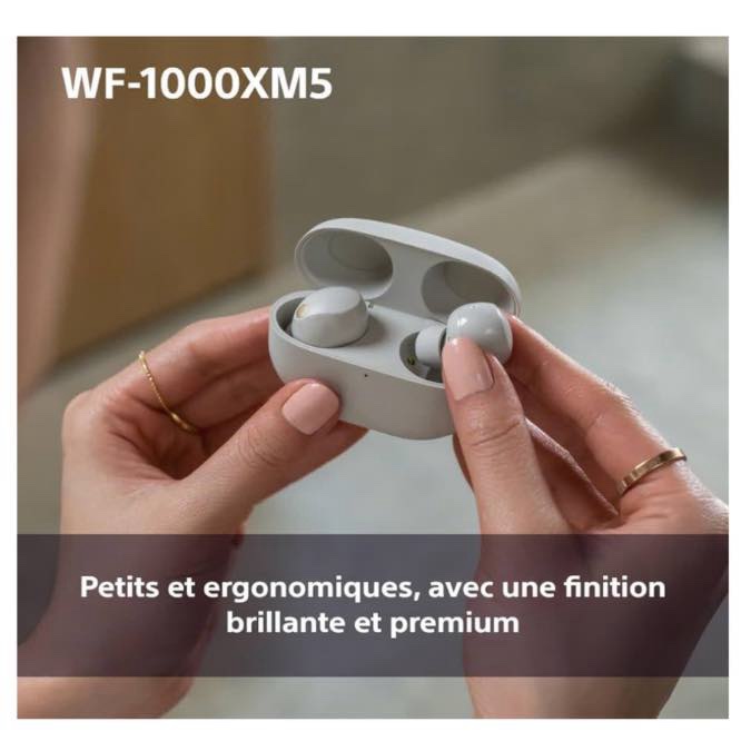 Sony WF-1000XM5 écouteurs sans Fil à réduction de Bruit, Bluetooth, Intra-Auriculaires avec Micro, 36 Heures d'autonomie, Charge Rapide, IPX4, Compatible iOS et Android - Argent – Image 12