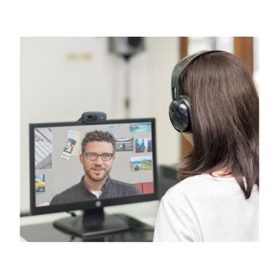 Logitech C505e Webcam Professionnelle HD - Webcam USB HD 720p pour Ordinateur de Bureau et Ordinateur Portable, avec Microphone Longue Portée, Compatible avec PC, Mac ou Chromebook - Gris – Image 3
