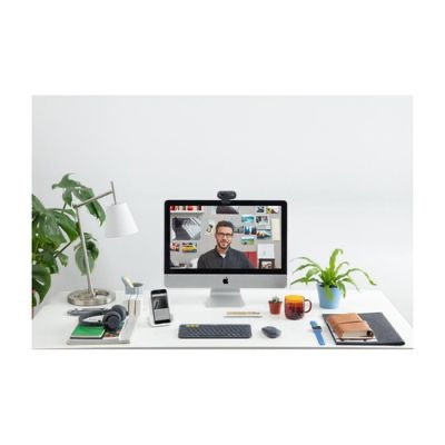 Logitech C505e Webcam Professionnelle HD - Webcam USB HD 720p pour Ordinateur de Bureau et Ordinateur Portable, avec Microphone Longue Portée, Compatible avec PC, Mac ou Chromebook - Gris – Image 4