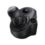 Logitech G Driving Force Levier de Vitesse pour Volant de Course G29, G920 et G923, 6 Vitesses, Enclenchement de la Marche Arrière par Pression, Conception Acier et Cuir - Noir