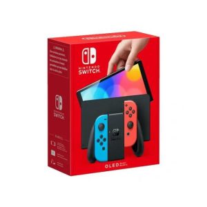 Console Nintendo Switch OLED avec Manettes Joy-Con Bleu Néon/Rouge Néon