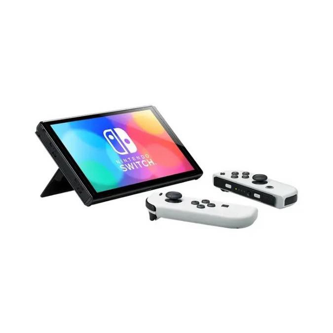 Console Nintendo Switch OLED avec Station d'Accueil/Manettes Joy-Con Blanches – Image 3