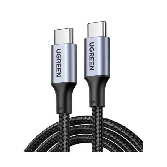 Câble de chargeur USB-C vers USB-C 100 W 5 A (nylon tressé) - longueur : 50cm -Charge rapide pour ordinateur, iphone 15 16, Samsung, Huawei, UGREEN US316 20478