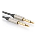 Mono TS cable 6.35mm jack / 6.35mm jack 2 mètres Cable Jack Stéréo Nylon - Ugreen AV128 10638