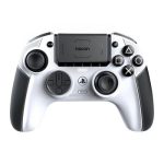 NACON Revolution 5 Pro Manette de jeu sans fil PlayStation sous licence officielle pour PS5 / PS4 / PC - Effet Hall, butées de déclenchement, boutons mappables, audio Bluetooth - Blanc