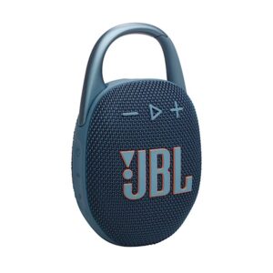 JBL Clip 5 - Enceinte Bluetooth ultra-portable, mousqueton intégré, son JBL Pro, basses percutantes, 12 heures d'autonomie, fonction Playtime Boost, résistante à l'eau et à la poussière IP67, Bleu