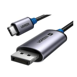Câble tressé UGREEN USB-C (Type C) mâle vers DisplayPort 1.4 mâle de 2 m avec connecteurs nickelés 8K à 60 Hz - Noir UGREEN CM556 25158