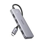 Hub USB 4 Ports USB 3.0 - Adaptateur Ultra Slim Data Hub Répartiteur USB 3.0 Aluminium Multiple USB Extension Dock Compatible pour MacBook, Mac Pro Mini, iMac, Surface Pro, XPS, PS5, PC, clé USB, disque dur mobile UGREEN CM219 70336