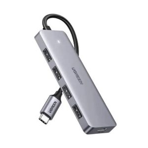 Hub USB 4 Ports USB 3.0 - Adaptateur Ultra Slim Data Hub Répartiteur USB 3.0 Aluminium Multiple USB Extension Dock Compatible pour MacBook, Mac Pro Mini, iMac, Surface Pro, XPS, PS5, PC, clé USB, disque dur mobile UGREEN CM219 70336