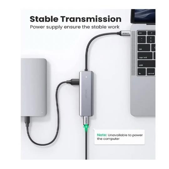 Hub USB 4 Ports USB 3.0 - Adaptateur Ultra Slim Data Hub Répartiteur USB 3.0 Aluminium Multiple USB Extension Dock Compatible pour MacBook, Mac Pro Mini, iMac, Surface Pro, XPS, PS5, PC, clé USB, disque dur mobile UGREEN CM219 70336 – Image 3