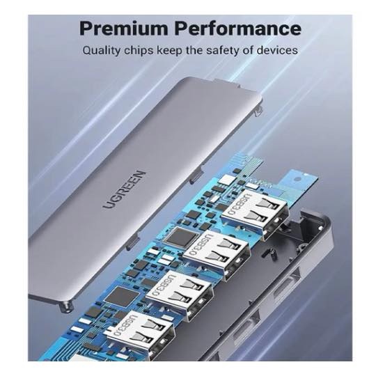 Hub USB 4 Ports USB 3.0 - Adaptateur Ultra Slim Data Hub Répartiteur USB 3.0 Aluminium Multiple USB Extension Dock Compatible pour MacBook, Mac Pro Mini, iMac, Surface Pro, XPS, PS5, PC, clé USB, disque dur mobile UGREEN CM219 70336 – Image 4