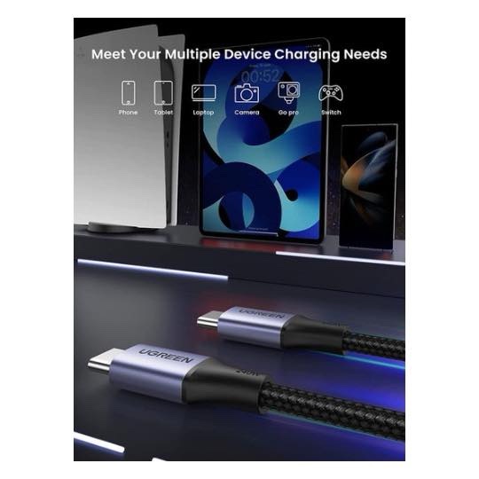 Cable USB C 2M, Tressé 240W Câble de Charge Rapide USB C vers USB C - UGREEN US535 90440 – Image 4