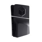 Coque PS5 Slim, plaques frontales PS5 Slim avec évent de refroidissement compatibles avec la console PlayStation 5 Slim Disc Edition, plaques de protection de remplacement séparées antichoc en ABS dur pour PS5 Slim (Noir)