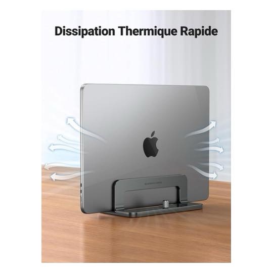UGREEN Support Ordinateur Vertical en Aluminium Laptop pour Portable Bureau Réglable – Image 3