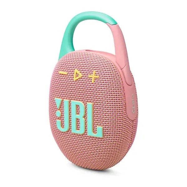 JBL Clip 5 - Enceinte Bluetooth ultra-portable, mousqueton intégré, son JBL Pro, basses percutantes, 12 heures d'autonomie, fonction Playtime Boost, résistante à l'eau et à la poussière IP67, Rose – Image 3
