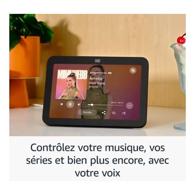 Amazon Echo Show 8 (3e génération, modèle 2023) | Écran tactile HD connecté avec son spatial, hub connecté intégré et Alexa | Anthracite – Image 2