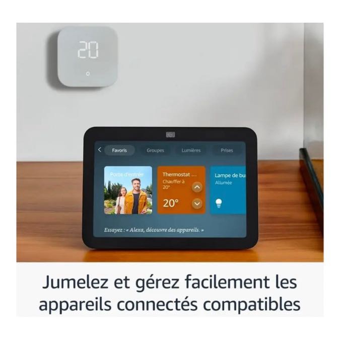 Écran intelligent Echo Show 8 (3e génération) d'Amazon avec support ajustable - Anthracite | Best Buy Canada