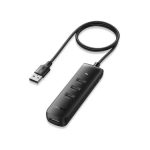 UGREEN Hub USB 3.0, Adaptateur USB 3.0 4 Ports Répartiteur USB 3.0 Hub 5 Gbps Extension de Données Haute Vitesse Compatible pour Surface Pro, MacBook, Mac Mini, iMac, Dell XPS, Samsung Galaxy Tab, Clé USB - Câble de 1 m