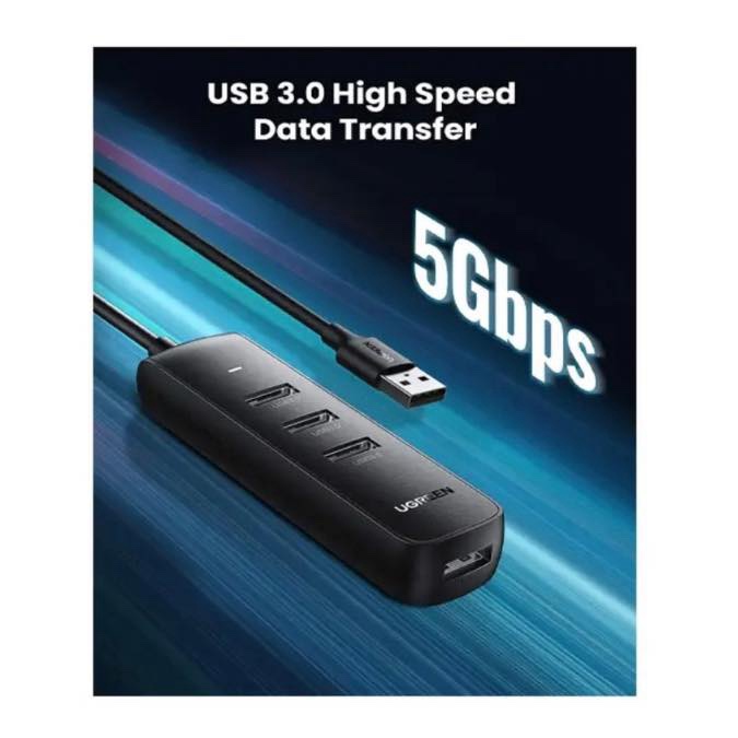 UGREEN Hub USB 3.0, Adaptateur USB 3.0 4 Ports Répartiteur USB 3.0 Hub 5 Gbps Extension de Données Haute Vitesse Compatible pour Surface Pro, MacBook, Mac Mini, iMac, Dell XPS, Samsung Galaxy Tab, Clé USB - Câble de 1 m – Image 2