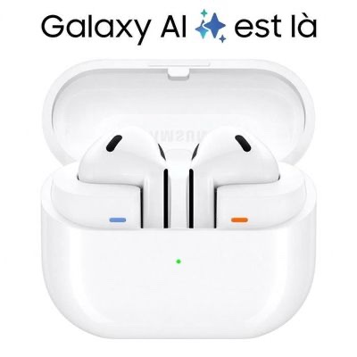 Samsung Galaxy Buds3 – Écouteurs intra-auriculaires sans fil – IP57 – TB5.4 – Réduction active de bruit – 3 microphones -autonomie 30h – Blanc – Image 3