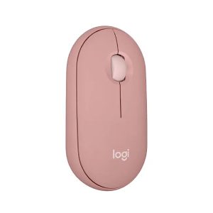 Logitech Pebble Mouse 2 M350s - Souris Bluetooth sans Fil, Portable, légère, Boutons Personnalisables, clics discrets, Easy-Switch Windows/macOS/iPadOS/Android/ChromeOS - Rose