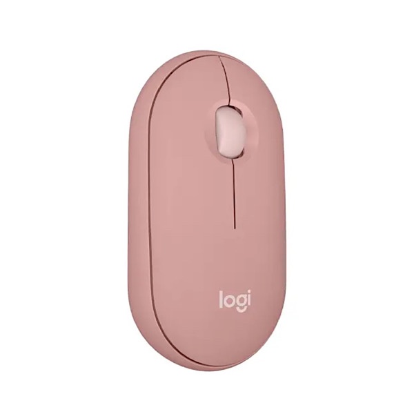 Logitech Pebble Mouse 2 M350s - Souris Bluetooth sans Fil, Portable, légère, Boutons Personnalisables, clics discrets, Easy-Switch Windows/macOS/iPadOS/Android/ChromeOS - Rose