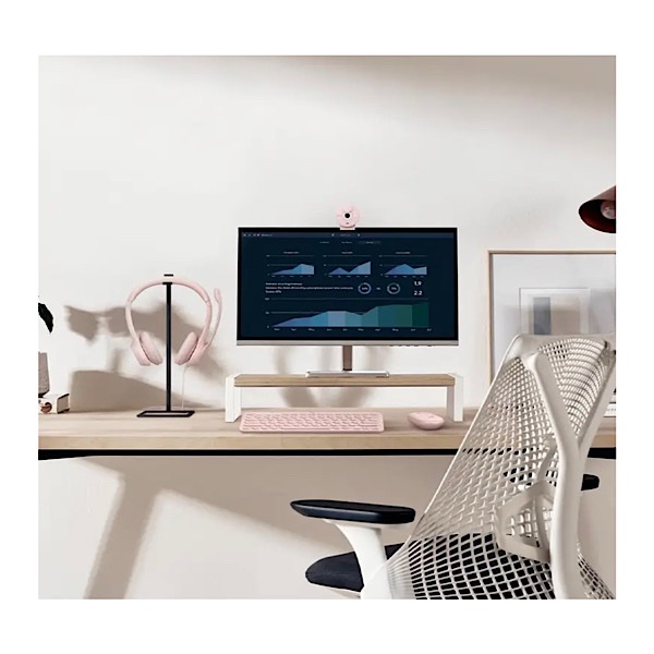 Logitech Pebble Mouse 2 M350s - Souris Bluetooth sans Fil, Portable, légère, Boutons Personnalisables, clics discrets, Easy-Switch Windows/macOS/iPadOS/Android/ChromeOS - Rose – Image 3