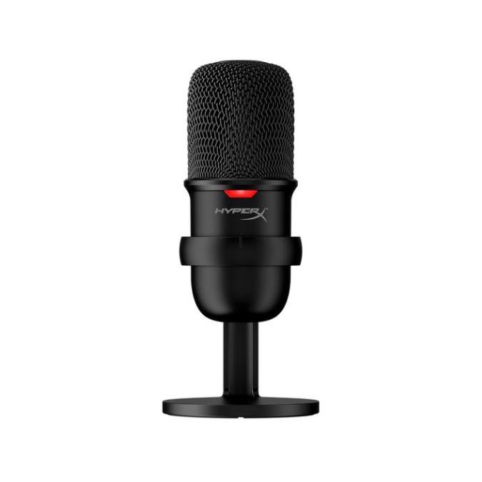 HyperX SoloCast Microphone Pro USB à condensateur, pour PC, PS4 et Mac - Désactivation du Micro par Pression, Diagramme Polaire cardioïde, Gaming, Streaming, Podcasts, Twitch, Youtube, Discord - Noir