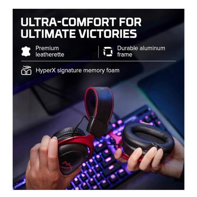 HyperX Cloud II - Casque Gaming avec Micro - Casque Gaming Filaire pour PC/PS4/PS5/Mac - Rouge – Image 5