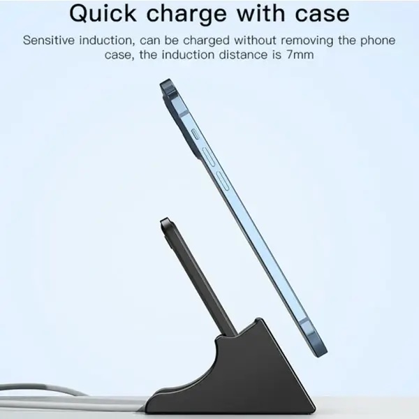 Chargeur rapide sans fil de bureau Yesido DS15 15W avec support de téléphone amovible – Image 4
