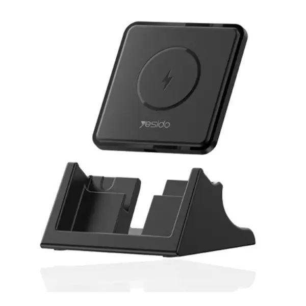 Chargeur rapide sans fil de bureau Yesido DS15 15W avec support de téléphone amovible – Image 5