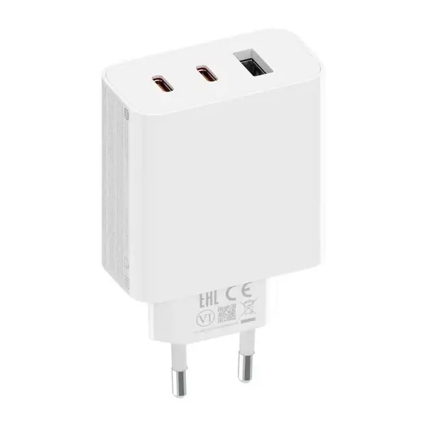 Chargeur Xiaomi 67W GaN Charger 2 USB-C + 1 USB-A – Blanc