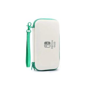 Etui - Housse - Sac de rangement pour Nintendo Switch OLED - Vert Blanc