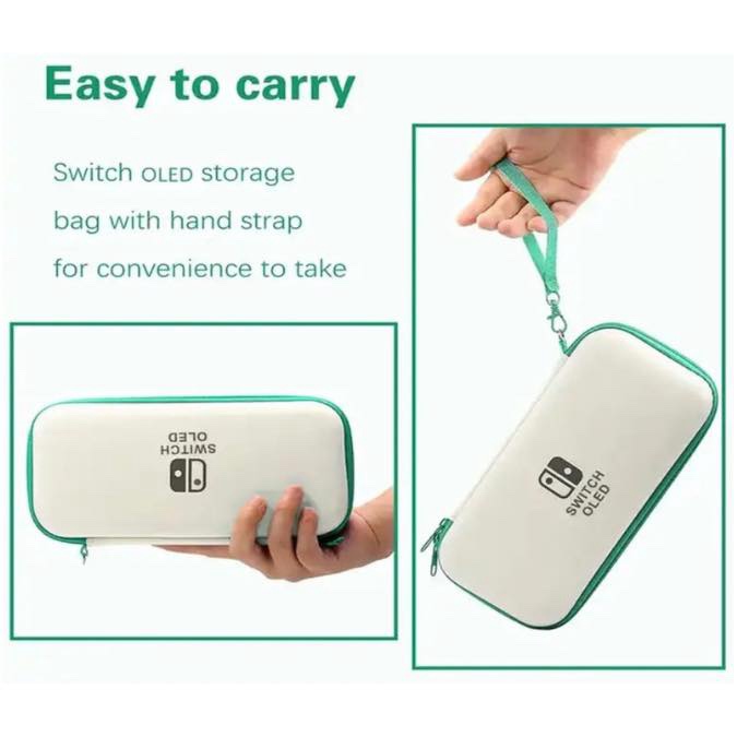 Etui - Housse - Sac de rangement pour Nintendo Switch OLED - Jaune Blanc – Image 3