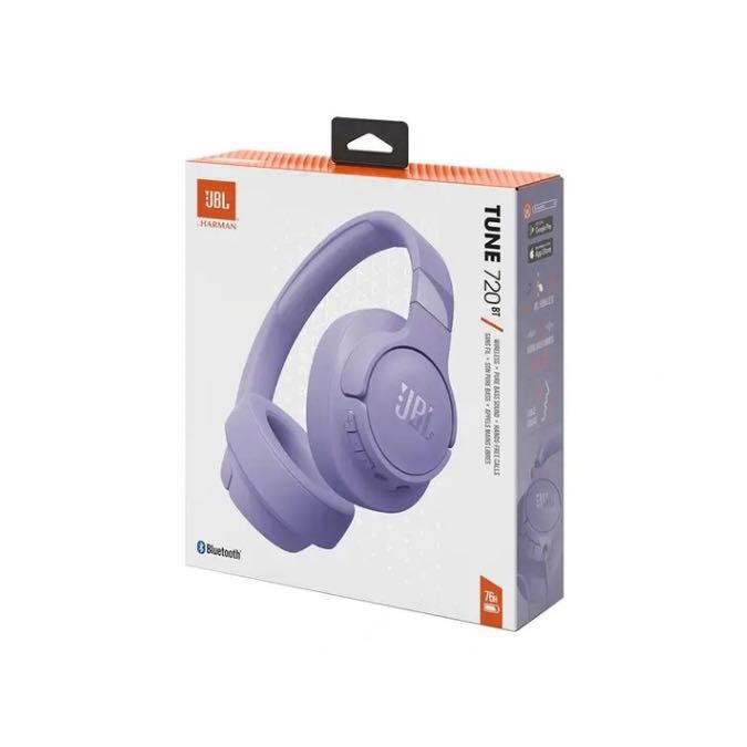 JBL Tune 720BT – Casque supra-auriculaire – sans fil – Bluetooth 5.3 – Commandes/Micro – Autonomie 76h – Pliable – Violet – Image 3