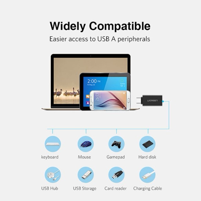 Adaptateur USB-C vers USB UGREEN US173 20808 - Noir – Image 3
