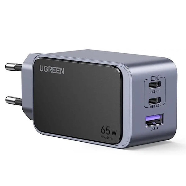 Boitier de charge UGREEN Nexode 65W USB C Charge Rapide (2 Ports USB-C ; 1 port USB-A)