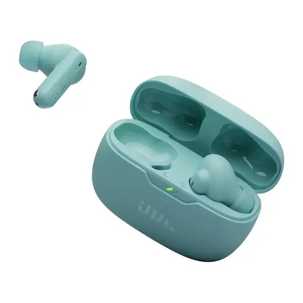 JBL Wave Beam 2 – Écouteurs intra-auriculaires – IP54 – BT5.3 – Réduction de bruit active – Micro – Autonomie 10 + 30h – Bleu / turquoise – Image 2