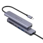 Porodo Blue  Hub 7en1 avec HDMI - USB A - USB C - SD et MicroSD