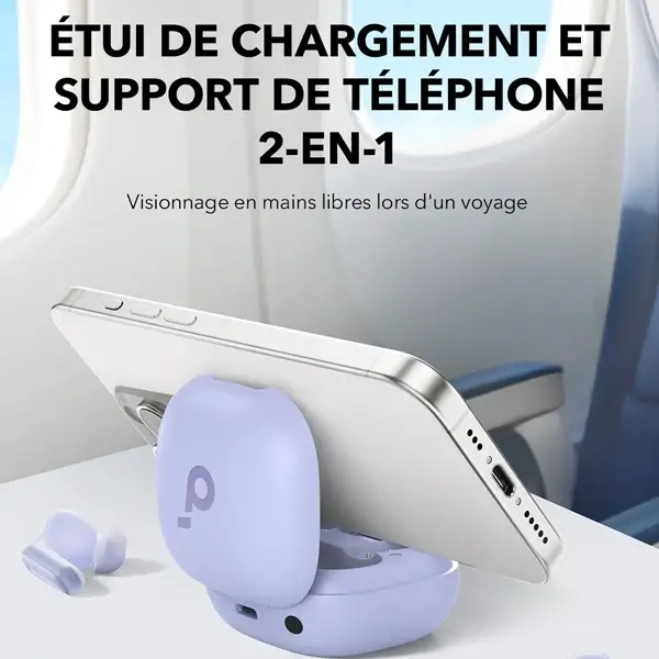 Soundcore P40i par Anker – Ecouteurs sans fil – réduction de bruit – IPX5 – 60H Autonomie – Violet – Image 3