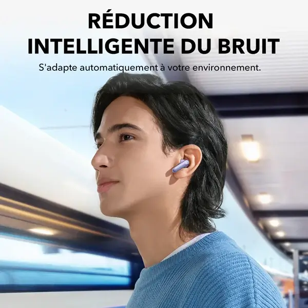 Soundcore P40i par Anker – Ecouteurs sans fil – réduction de bruit – IPX5 – 60H Autonomie – Violet – Image 5