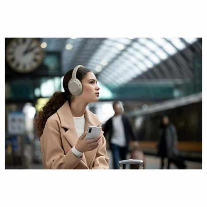 Sony WH1000XM4 | Casque Bluetooth à réduction de bruit sans fil, 30 heures d'autonomie, avec micro pour appels téléphoniques, optimisé pour Amazon Alexa et Google assistant, Argent – Image 2
