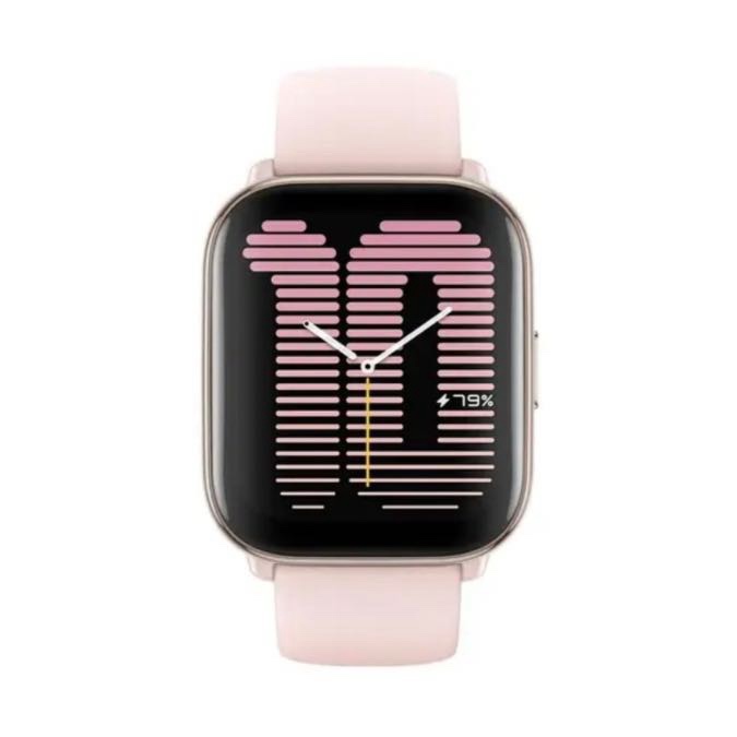 Amazfit Active – montre connectée avec coach sportif AI – GPS – appels – stockage de musique – Autonomie 14 jours – écran 1,75″ – Rose