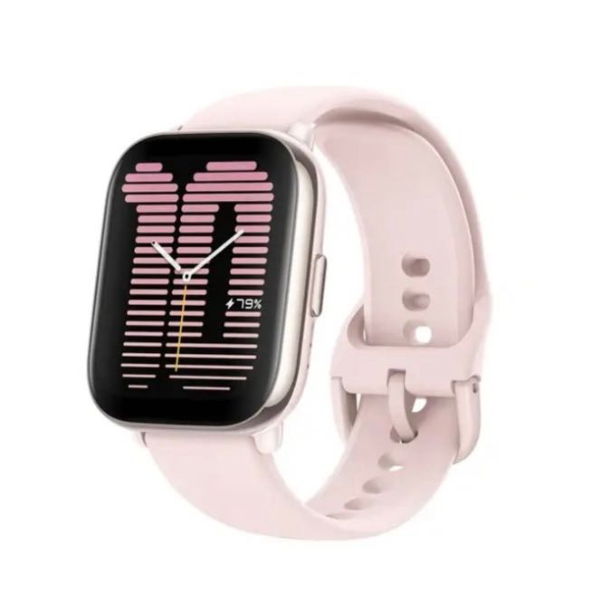 Amazfit Active – montre connectée avec coach sportif AI – GPS – appels – stockage de musique – Autonomie 14 jours – écran 1,75″ – Rose – Image 2
