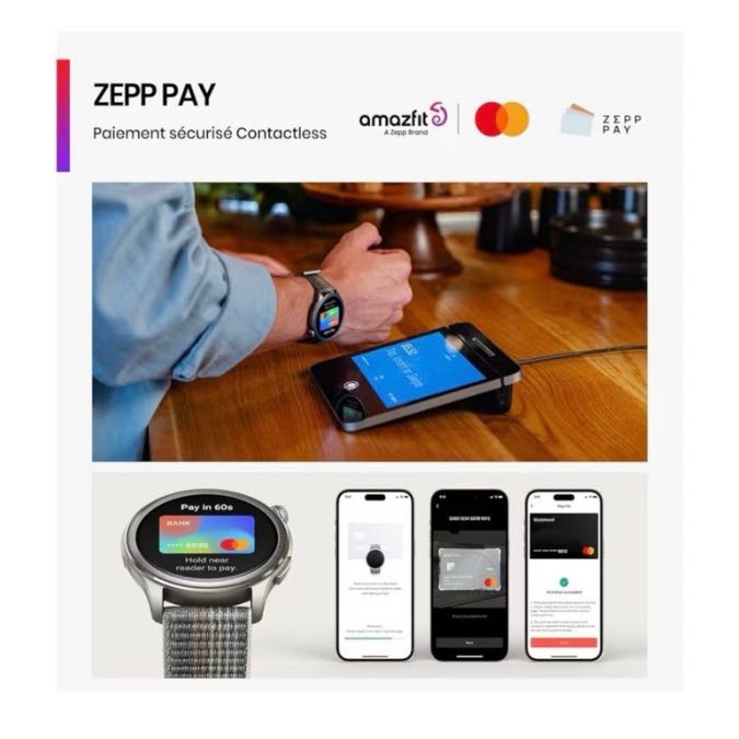 Amazfit Balance 46mm Montre Intelligente - Paiement Sans Contact - NFC - Coach de Fitness AI - Autonomie de 14 Jours - Surveillance du Sommeil et de la Santé - GPS - 150 Modes Sportifs pour Android et iPhone, Gris coucher de soleil – Image 6