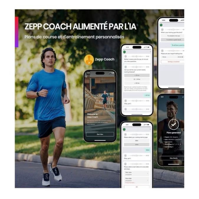 Amazfit Balance 46mm Montre Intelligente - Paiement Sans Contact - NFC - Coach de Fitness AI - Autonomie de 14 Jours - Surveillance du Sommeil et de la Santé - GPS - 150 Modes Sportifs pour Android et iPhone, Gris coucher de soleil – Image 7