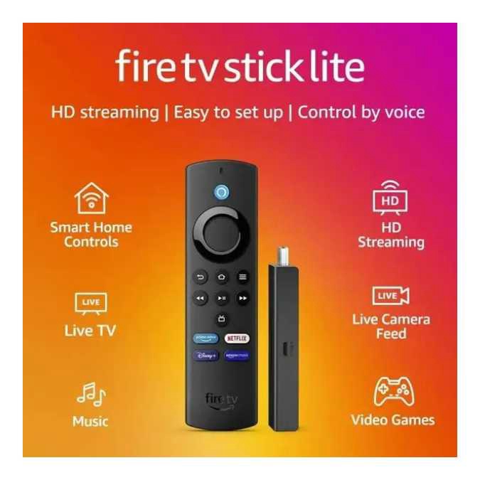 Amazon Fire TV Stick Lite HD – 8 Go – WiFi – Bluetooth et assistant vocal – HDMI – Assistant vocal – Image 2