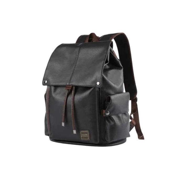 Sac à dos de voyage en Simili cuir 17 pouces pour hommes et femmes - sacoche d'école pour ordinateur portable , grande capacité - Etanche